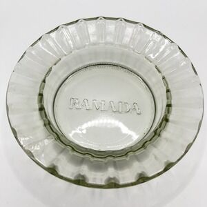 Ramada Inn Clear Light Glass Ashtray Collectible Hotel‎ Vintage Ashtray